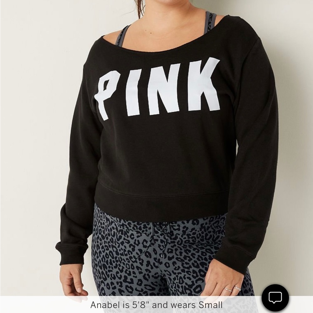 Vintage PINK Off The Shoulder Sweatshirt